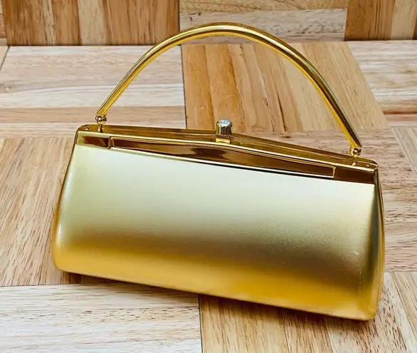 SCHEILAN Firenze Gold Evening Bag Convertible Small Clutch Bag