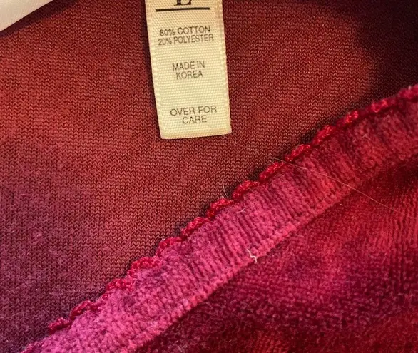 Victoria's Secret  Country Vintage Red Velvet Maxi Nightgown Size Large