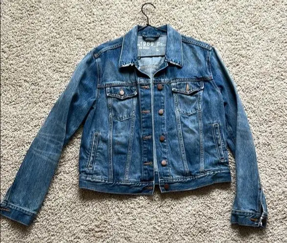 Women's Blue Denim Jacket Size L