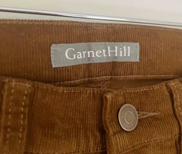 Garnet Hill Women’s Essential Slim Corduroy Pants in Brown Size 0