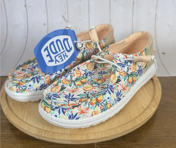 HEY DUDE WOMEN'S WENDY FUNK GARDEN SOIREE SHOES MULTI FLORAL SIZE 7 NWT #011SB