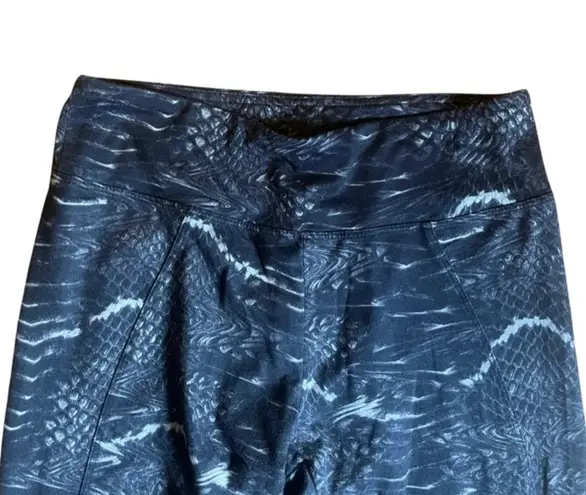 Women’s Gray Snakeskin Pattern Cotton Leggings Size Medium