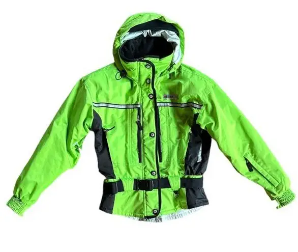 Obermeyer Bright Green Ski Snow Jacket Coat Womens Size 6