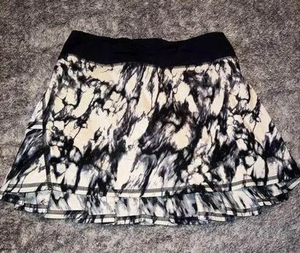 Lululemon  Pace Setter Skirt/Skort Great Granite Black Mojave Tan Size 4