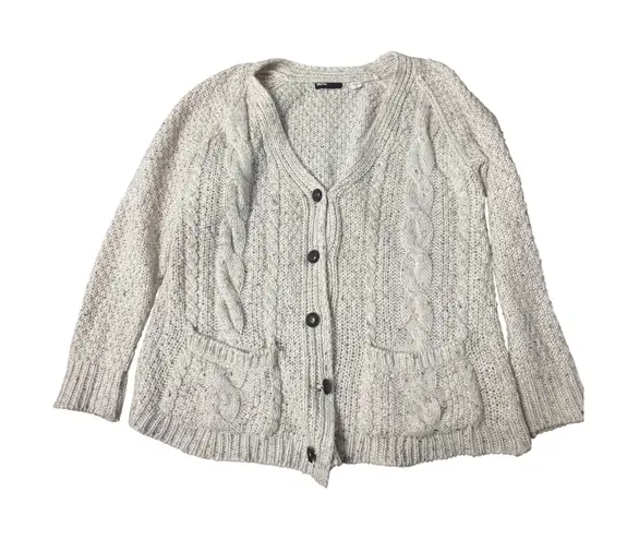 BDG  Cream Cable Knit Button Front Cardigan Sweater Women's Size S - Image 1