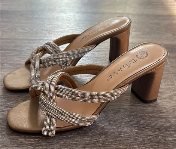 Bella Vita Women's Gold Evening Sandals 8M