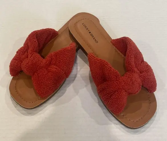 Lucky Brand  Brittani Terry Cloth Slide size 7.5 (b15)