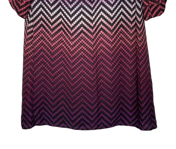 Luxology Dress Size 10 Multi Color Chevron Striped Womens Lined Polyester