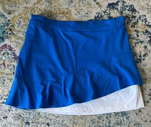 Lady Hagen  golf skort Skirt with spandex shorts under. Royal blue White Size 12