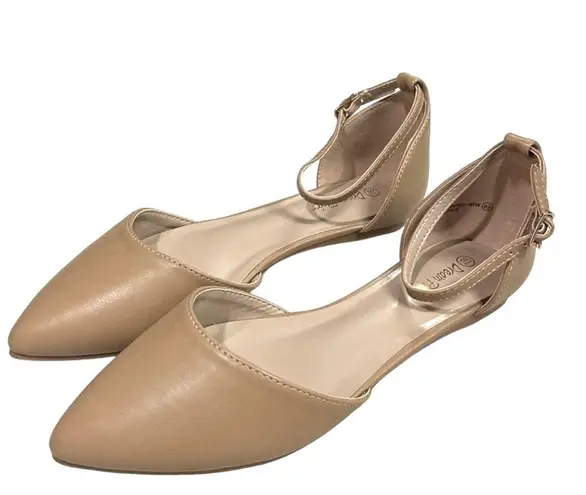 Dream Paris DREAM PAIRS Women's Ankle Strap Shoes Comfort Slip On Flats Shoes Size…9.5