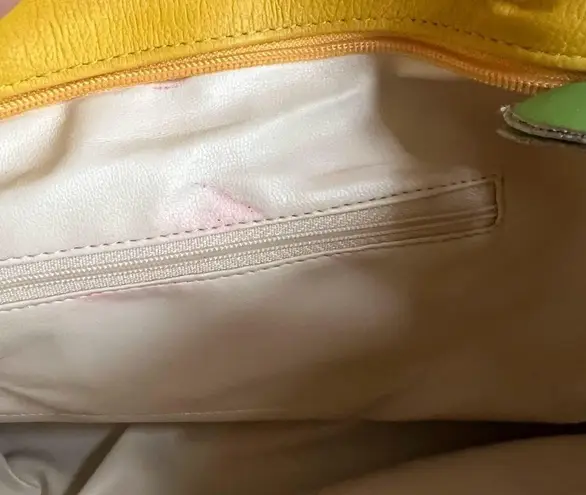 Dove Vintage Y2K Straw Floral Embroidered Large Crossbody Bag Woven Purse Rare