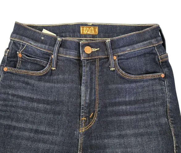 Mother The Mid Rise Dazzler Ankle Fray Women's Jean Size: 24 Blue