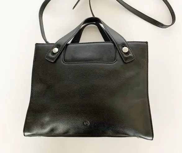 Treasure & Bond Black Leather Suede Triple Satchel