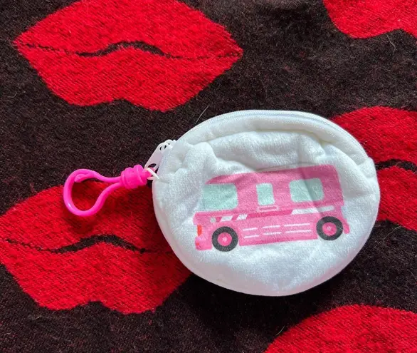 NWOT World Of Barbie Exclusive Bus Pink White Coin Purse