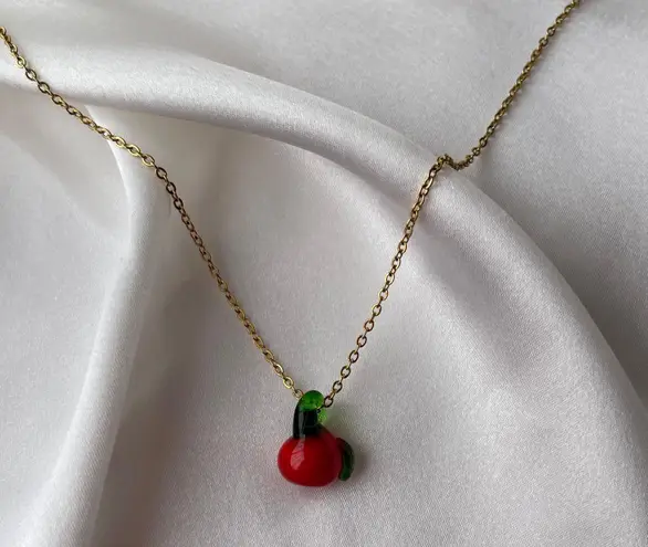 Boutique Glass Apple Necklace