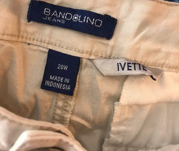 Bandolino Jeans Womens Ivette Khaki Bermuda Shorts Cotton Stretch Beige 20W