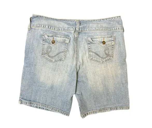 Apt. 9 Y2K  Denim Light Wash Mid Rise Bermuda Jort Shorts Size 12