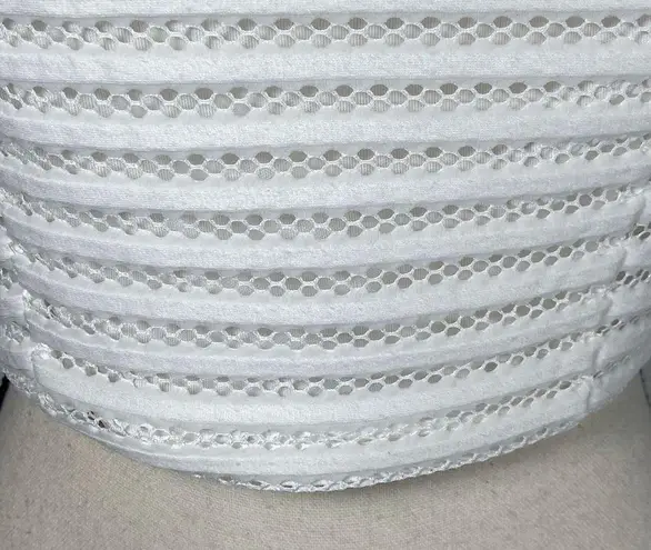 Jacaranda Open Weave Bustier Top w Floral Applique