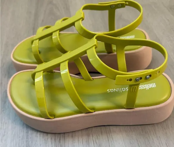 Melissa  Women's Lime Green Platform Sandals