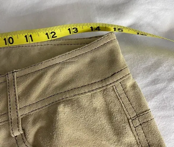 Hugo Boss Vintage Red Label Lamorin Low Rise 100% Leather Wide Leg Tan Pants-10