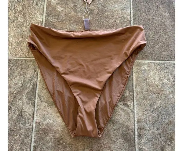 SKIMS Swim Mid Waist Bottom Almomd Size XL