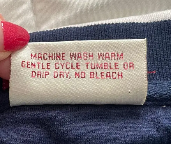 Polo Elandale 100% Cotton Striped White Blue Embroidered Logo Golf Shirt, size S