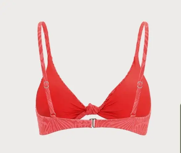 Berlook Jacquard Knot Bikini Top ONLY 62 Red Size XS