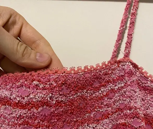 Ms. J Vintage Pink and White Knit Bodycon Style Dress Large Size M