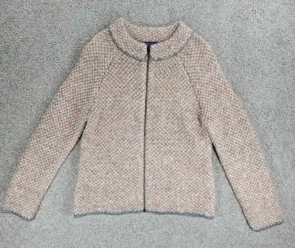 Pendleton Mohair Sweater Cardigan Womens S Woolen Mills Wool Blend Full Zip