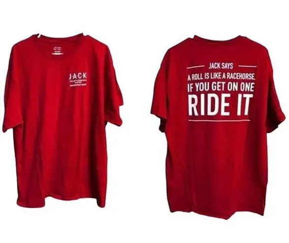 Cleveland Jack Thistledown Red KY Derby 2016 A Roll Is Like A Racehorse Shirt Size XL