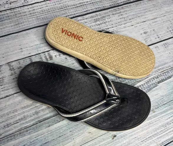 Vionic Black Flip Flop Sandals Women’s Size 11 Comfort Orthotic Arch Support