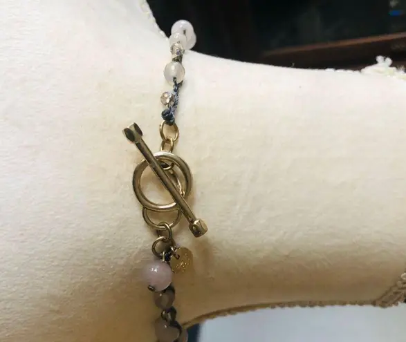 Marlyn Schiff rainbow moonstone and agate slab necklace Gray