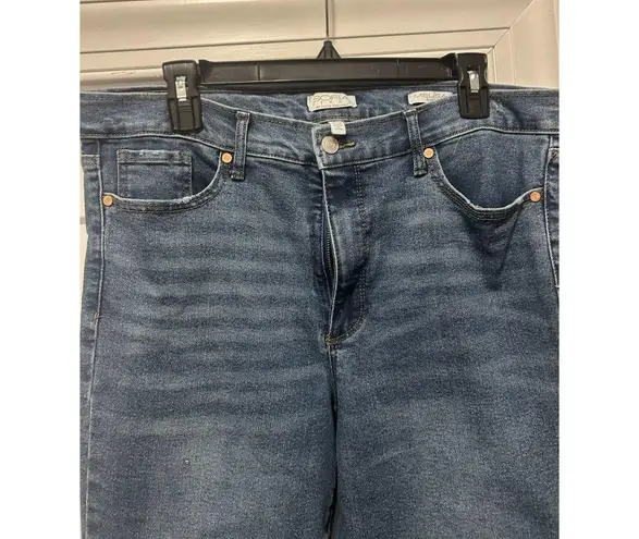 Sofia Jeans by Sofia Vergara Womens Size 16 Melissa Flare Mid rise Distressed Blue