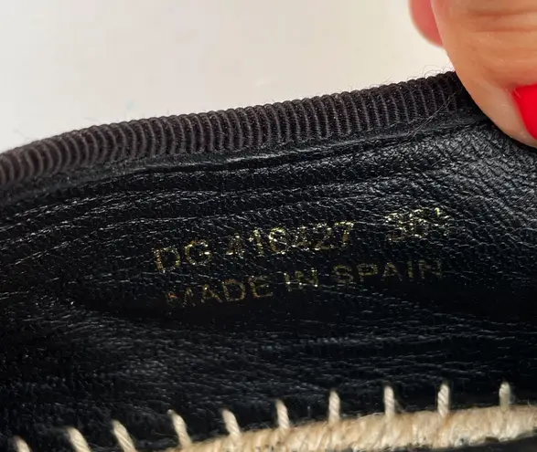 Saint Laurent Grunge floral-print leather lace-up espadrille sneaker size 36.5