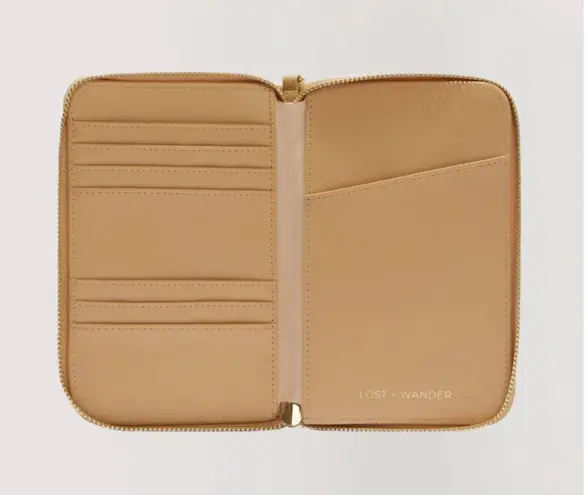 Lost + Wander Passport Wallet Worryfree Tan Neutral Travel Vacation Casual