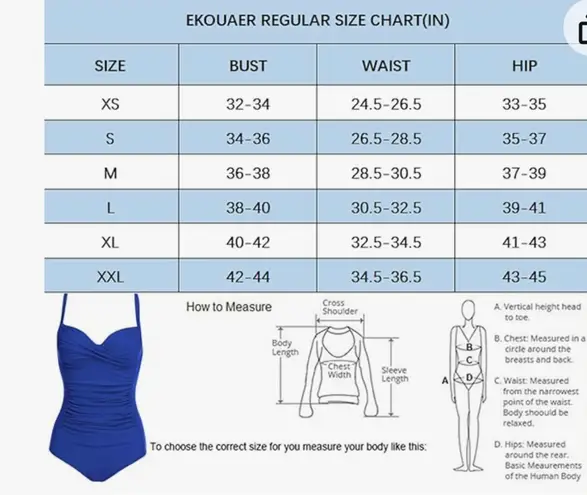Ekouaeur Ekouaer Women's One Piece Swimsuit Ruched Tummy Control Bathing Suits Vintage Retro Push Up