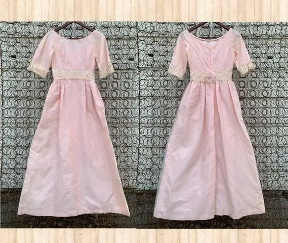 Vintage 60s Lorrie Deb pastel pink Swiss dot dress