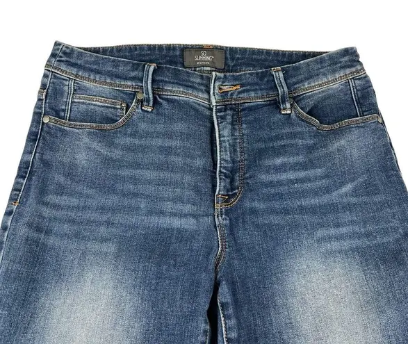 Chico's  Women Size 0.5 (S/6) So Slimming Cropped Jeans Stretch Denim Distressed