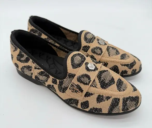 Vivaia Eloise Minimalist Old Money Penny Loafers Knit Comfort Leopard 7