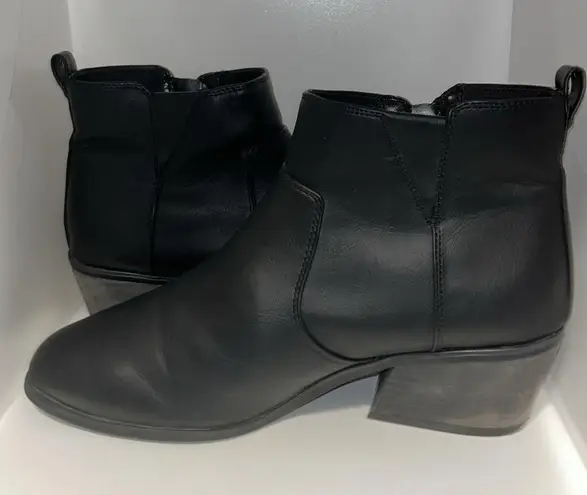 Dr. Scholls Lawless Women’s Western Ankle Boots Bootie Black Vegan Leather 11
