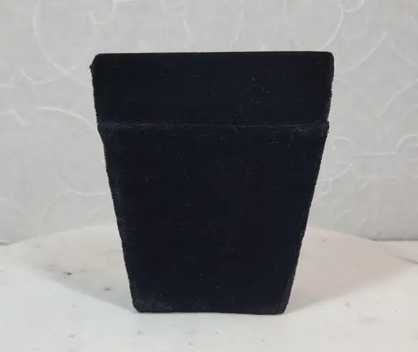 Valerie Stevens Velvet Evening Bag Small Black Braided Long Crossbody Strap