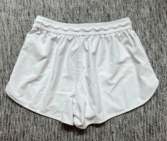 Aritzia TNA White Athletic Drawstring Shorts