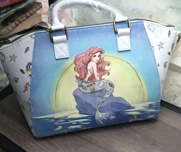 Lounge Fly New Disney Little Mermaid Satchel Handbag with Crossbody Strap