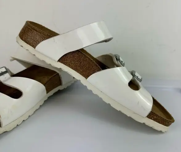 Birkenstock  Birki’s Florida White Birko-Flor Strappy Sandals Sz 7