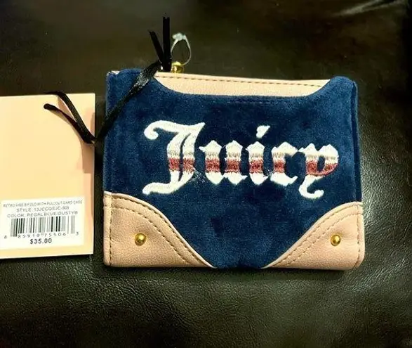 Juicy Couture NWT  VELVET AND LEATHER WALLET