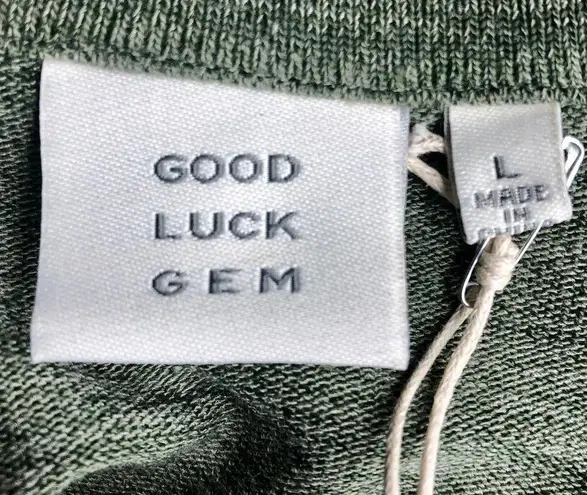 Good Luck Gem Green Knit Polo Dress - Size Large