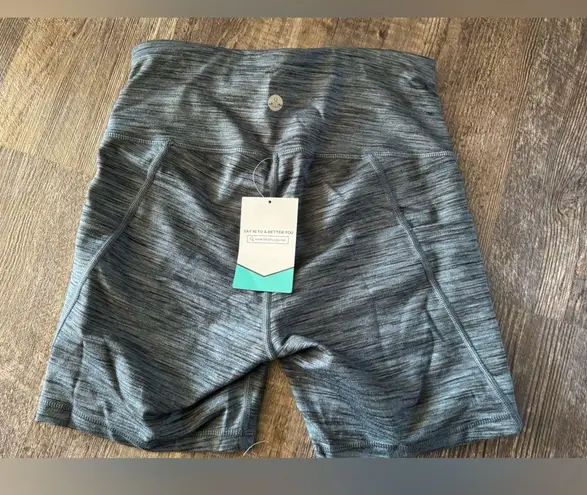 NWT Heathyoga Biker Shorts Women Tummy Control 5" Workout Shorts Women small Blue