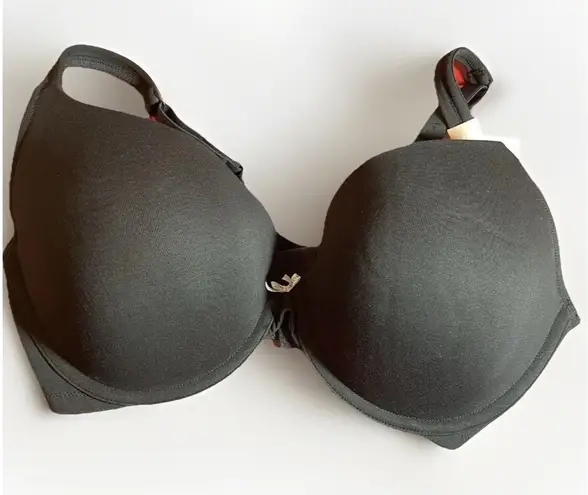 Cacique Bra Lane Bryant Black Full Coverage T-Shirt Padded Underwire 44DD NWT