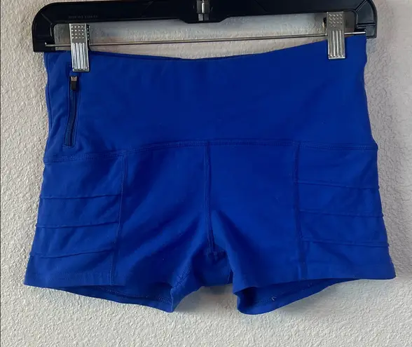 Oiselle Spandex Running Shorts Blue Size 4 Good/Fair Condition