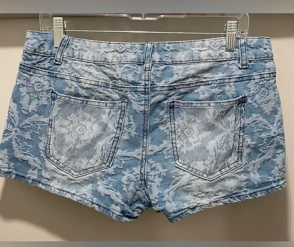 VTG 90s Y2k Mossimo Patterned Denim Jean Mini Hot Shorts